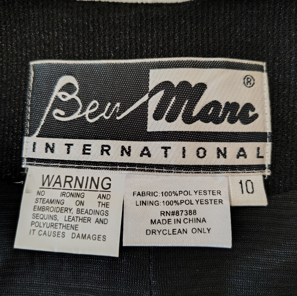 Ben Marc International Elegant Black Skirt And Blazer Size 10 - Picture 8 of 13